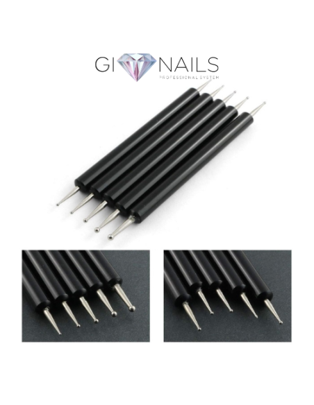 Set di 5 Applicatori Spotswirl Per Unghie