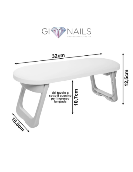 Cuscino Poggiamani Pieghevole - Bianco