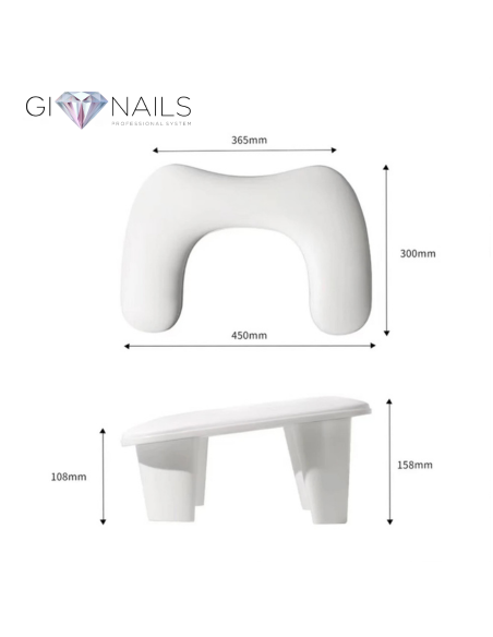 Poggiabraccio Con Cuscino Ultramorbido in Similpelle - Bianco