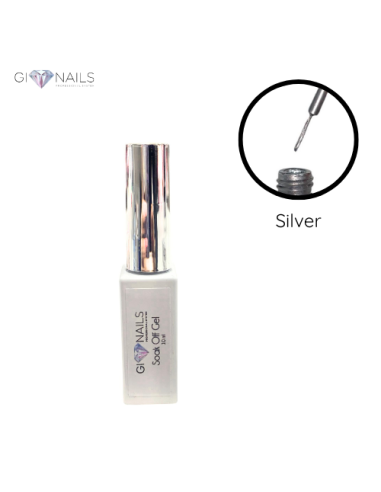 Soak Off Gel SILVER - 10ml