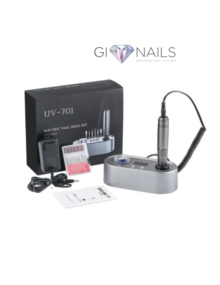 Fresa Portatile Ricaricabile Professionale Grigia - 40.000 Giri