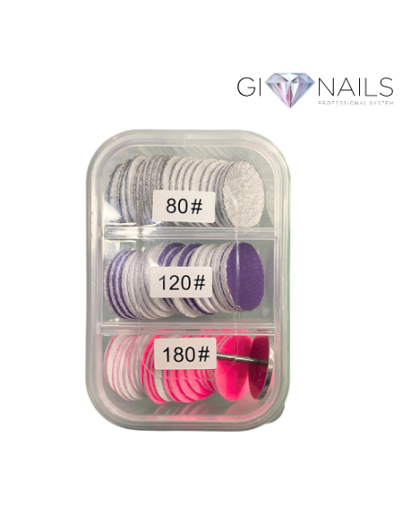 Kit Dischi Abrasivi Grana Mista + Punta Inclusa 25mm