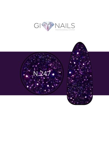 Gel Color N.247 GLITTER PURPLE MULTICOLOR - 7ml