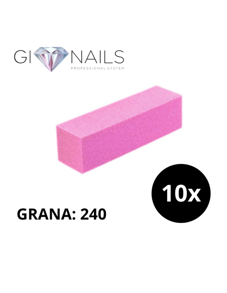 10x BUFFER MATTONCINO ROSA GLITTER - 240