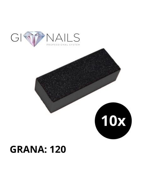 10x BUFFER MATTONCINO NERO GLITTER - 240