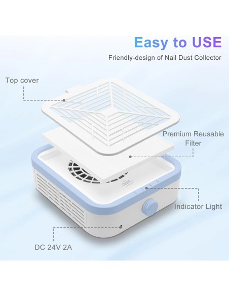 Aspiratore Per Unghie SUPER POTENTE - 120W