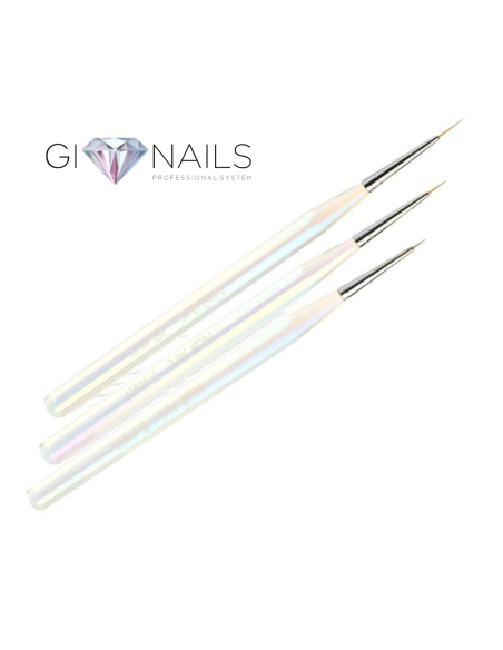 Set 3 Pennelli Per French/Nail Art - 5/7/10mm